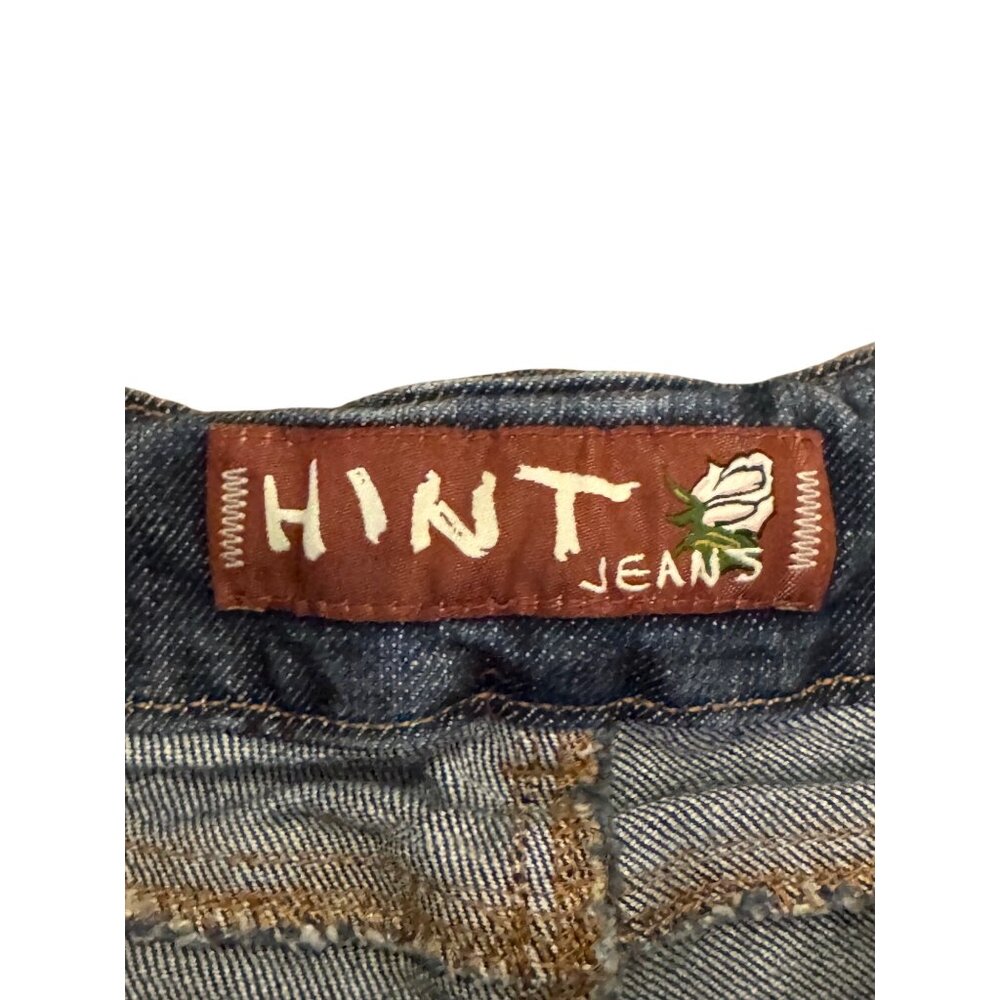 vintage Hint Jeans Distressed Denim Cargo Capri Pants Ankles Size 0 - Picture 6 of 8